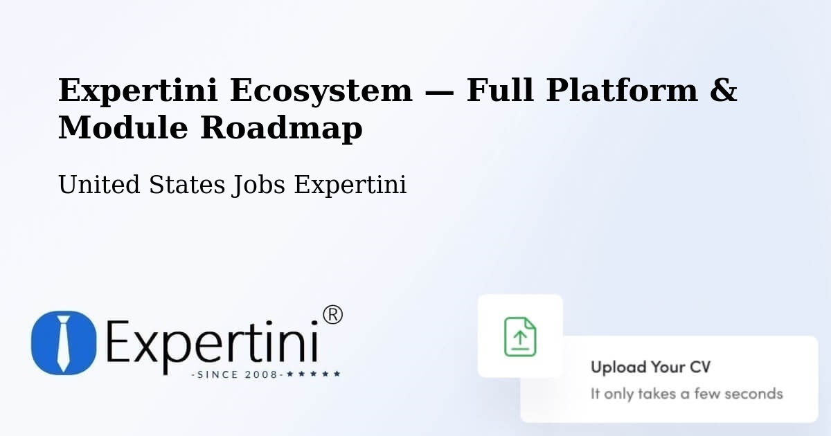 Expertini Ecosystem — Full Platform & Module Roadmap – Stanford